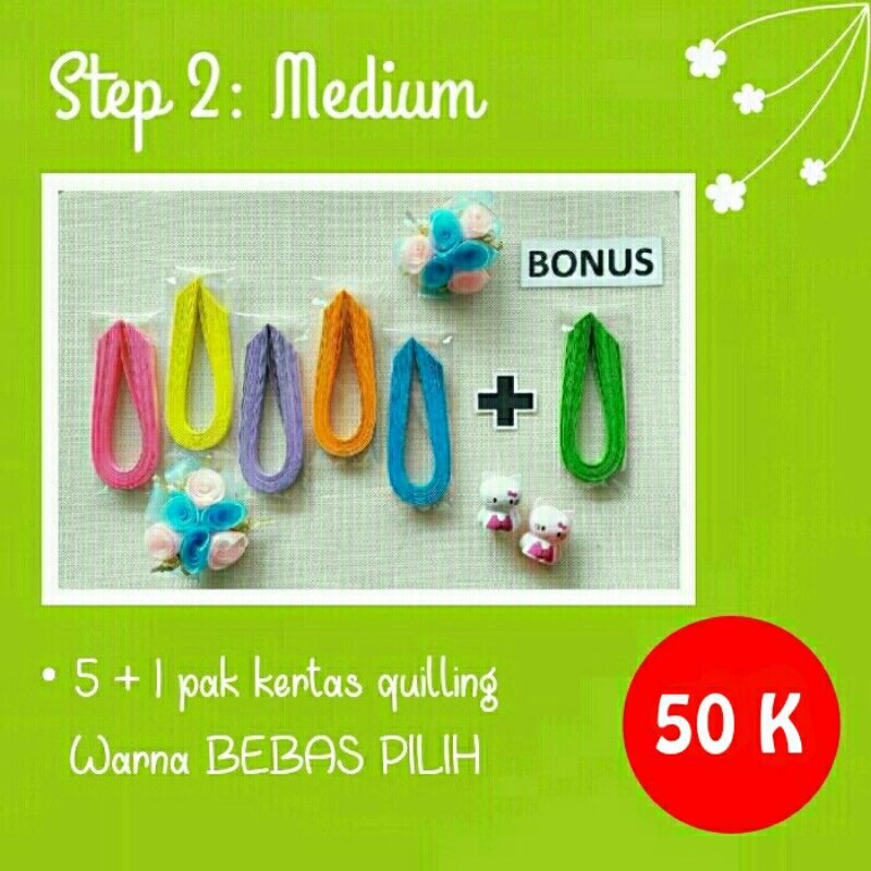 Paket Quilling Kit #STEP 2: MEDIUM#