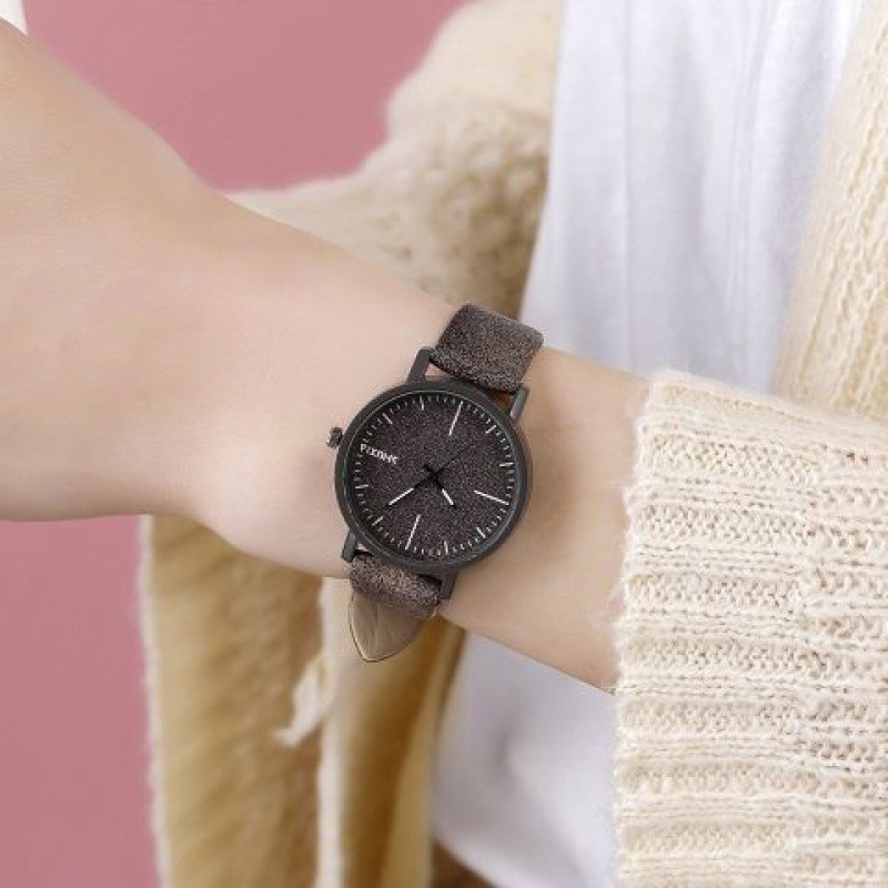 Jam Tangan Wanita Gaya Retro Untuk Bisnis Tahan Air Jam Tangan Couple Ultra-tipis Analog 1pc COD-Grey-1
