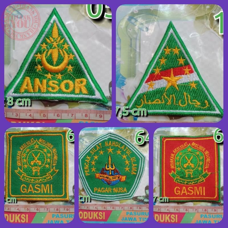 bordir rijalul ansor gasmi pagar nusa logo Bordir Nama Dada