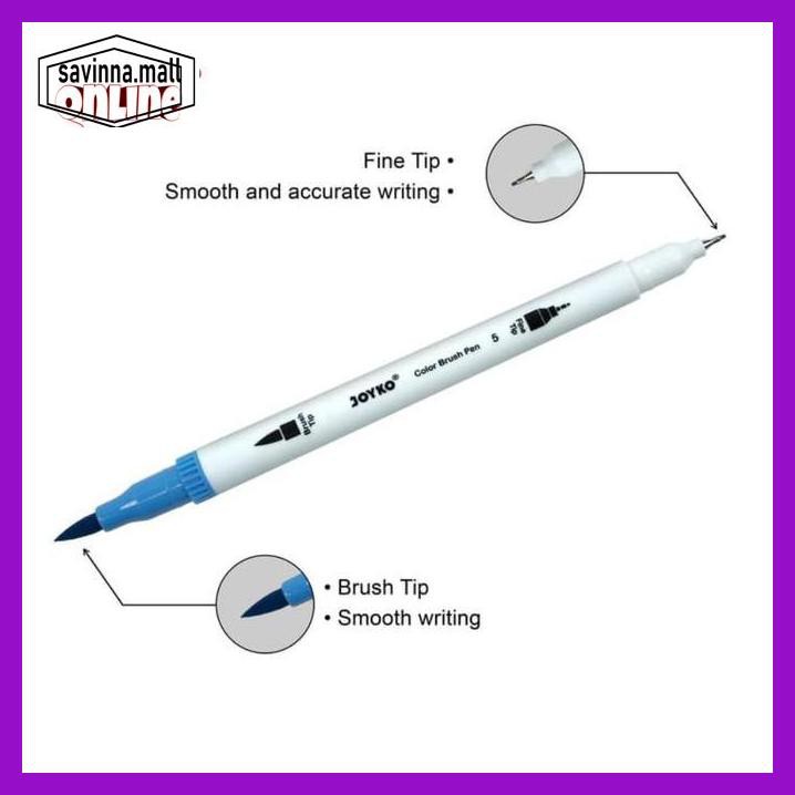 

U0Uo879- Color Brush Pen Pena Kuas Warna Joyko Clp-07 24 Warna Color Y7Ry688-