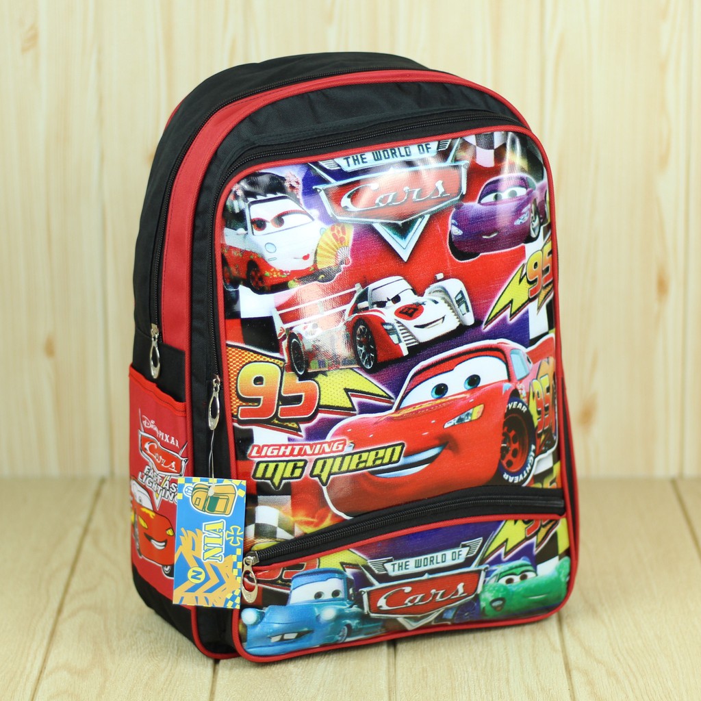 Jual Tas Ransel Backpack Punggung Anak Kecil Paud TK SD Sekolah Keren Cowo Gambar Mobil