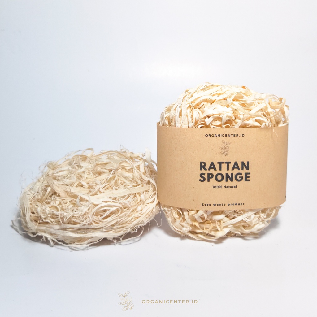 Rattan Sponge Organicenter Spons Sabut Alami Cuci Piring Rotan Natural Zero Waste Eco Friendly Ramah Lingkungan