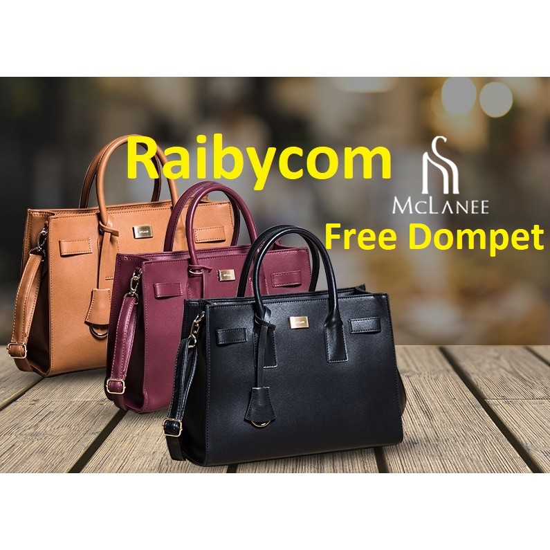 Free Dompet - MCLANEE ROMANTIS TOTE & CROSS BAG TAS TENTENG & SELEMPANG WANITA KOREA