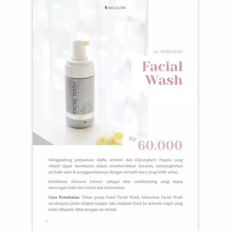 FACIAL WASH MS GLOW ORIGINAL