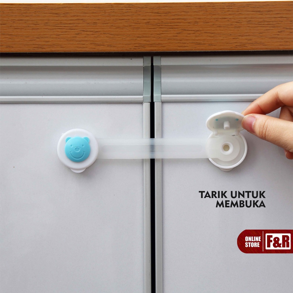 Pengaman  Laci Lemari Pintu Kunci Kulkas Pengaman Anak Bayi Safety Lock Baby Kids