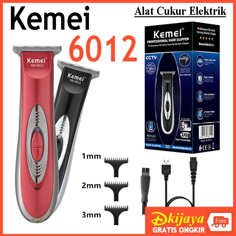 KEMEI 6012 ORIGINAL Alat Cukur Rambut Kumis Jenggot Elektrik KM6012 KM-6012