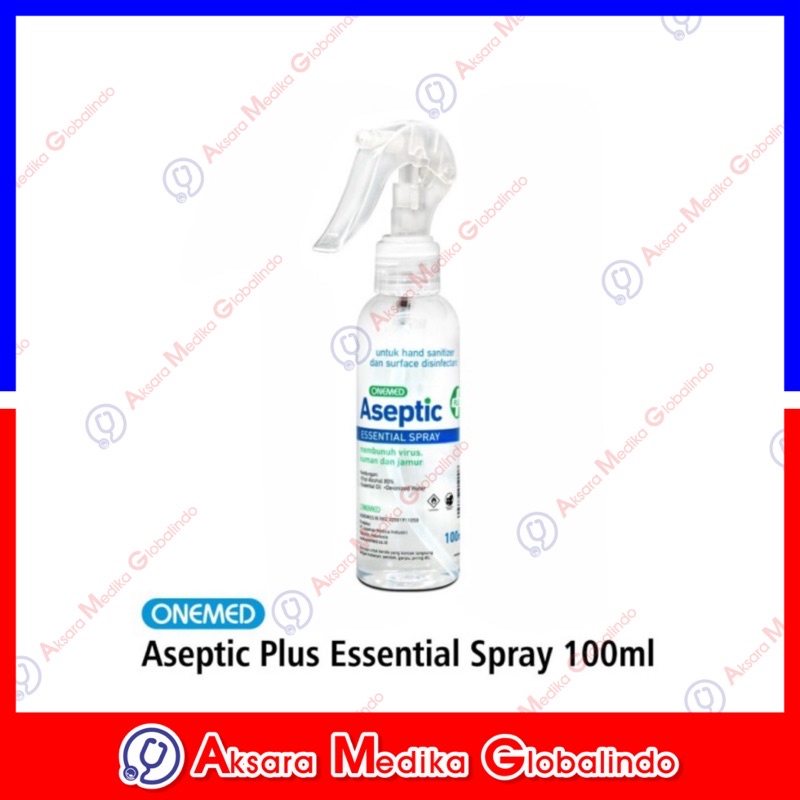 Aseptic Plus Essential 100ml Spray OneMed Hand Sanitizer #AMG