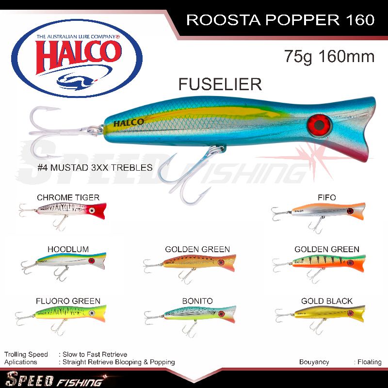 Halco Roosta 160 78g Lure Popper Rosta Popping