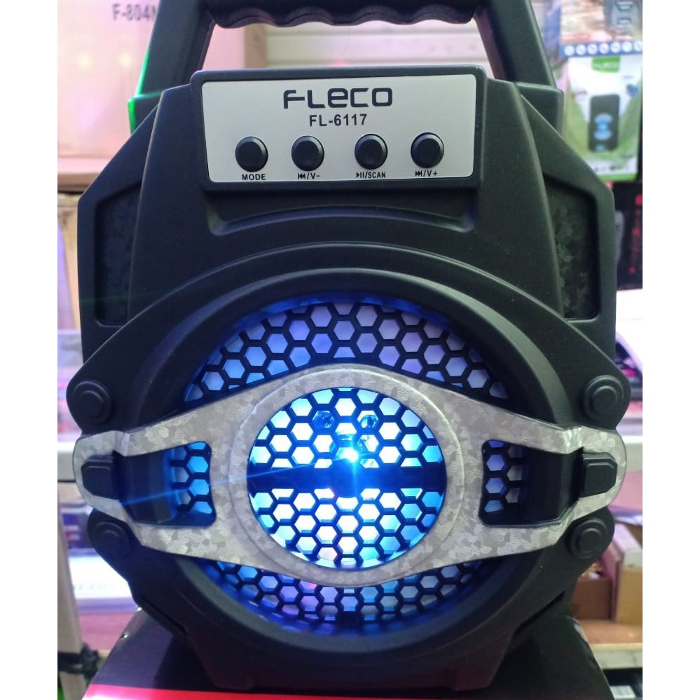 Speaker Bluetooth Portable Fleco FL-6117 +Free Mic Karaoke