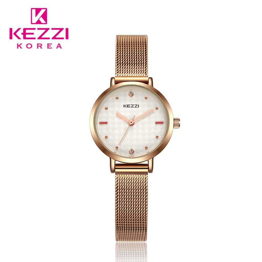 Kezzi Korea 8047 Rose Gold - Jam Tangan Fashion Wanita - Model Analog