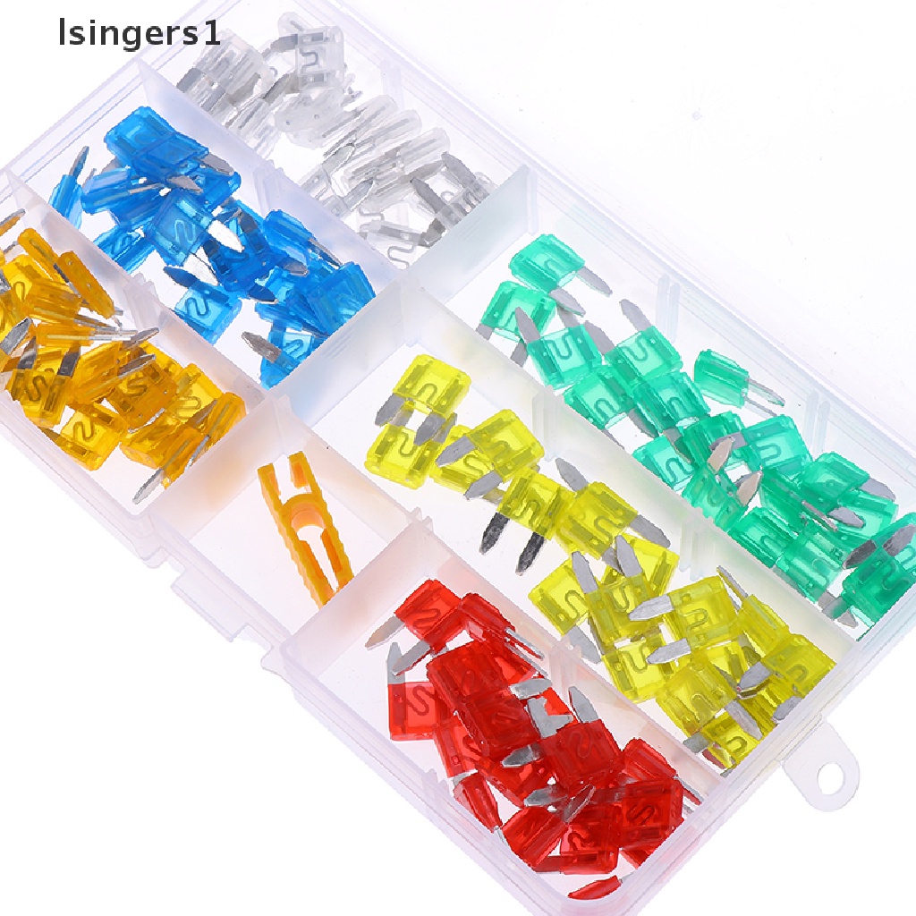 (lsingers1) 120pcs / Set Sekring Gepeng Mini Campur Untuk Mobil / Motor / SUV CN37