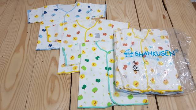 (3Pcs) Baju Bayi SNI Kemeja Tangan Pendek Newborn 0-3 Bulan Shankusen BAJU SHANKUSEN TANGAN PENDEK-2