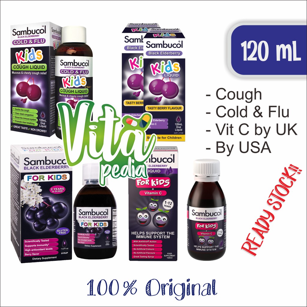 Sambucol Black Elderberry For Kids - Liquid - Cough