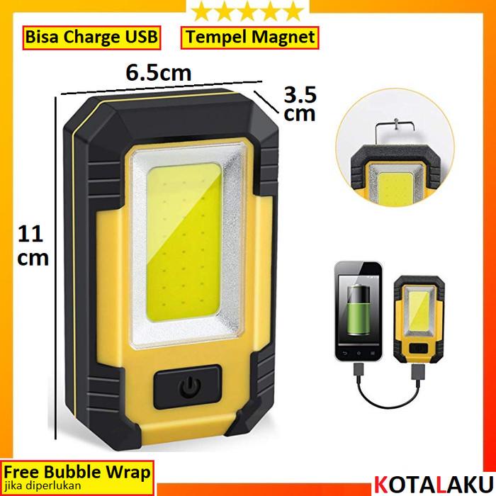 Lampu Sorot Led Cob Portable Charge Outdoor Camping Emergency Lamp