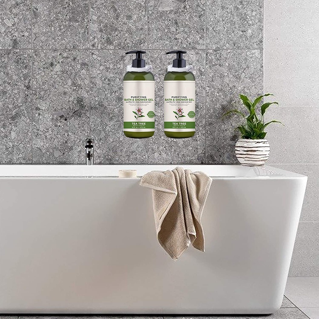 1 Pc Rak Penyimpanan Shower Gel Multifungsi Dengan Perekat Untuk Kamar Mandi