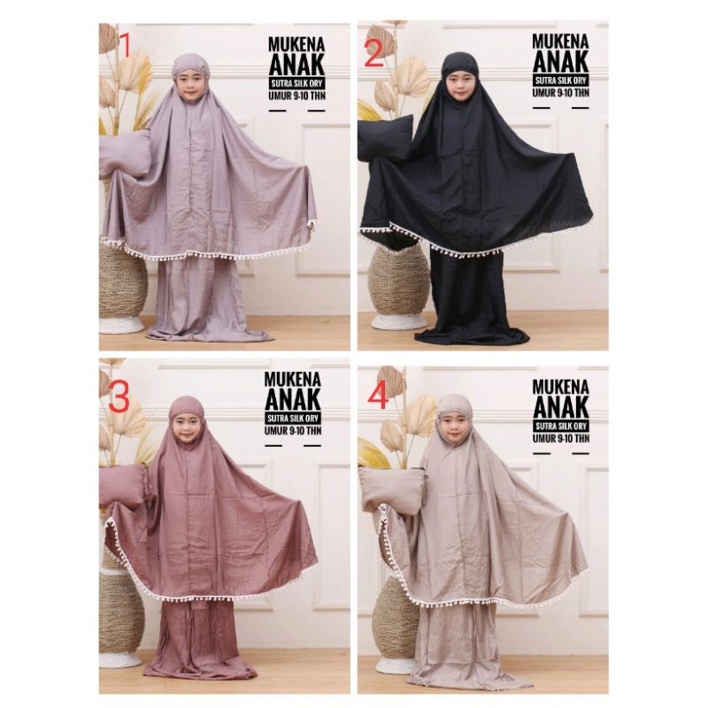 mukena anak sutra silk