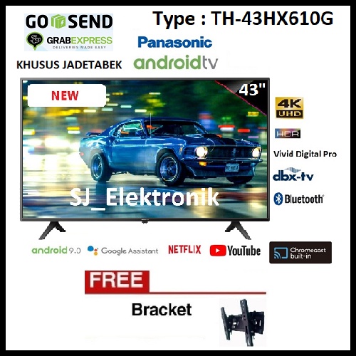 Free Braket LED TV Panasonic 43 Inch TH-43HX610G / 43HX610 AndroidTV 9.0