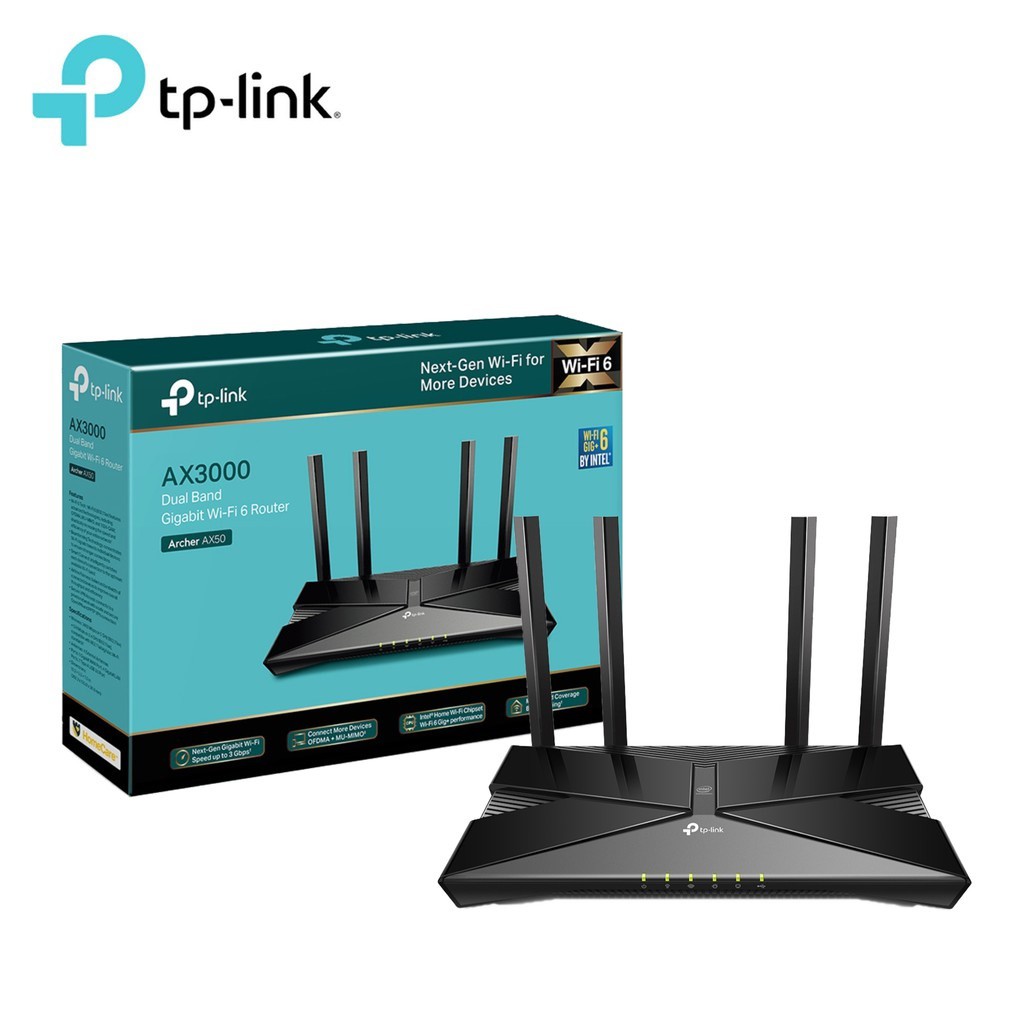 TP-Link Archer AX50 AX3000 Dual Band Gigabit Wi-Fi 6 Router AX 50