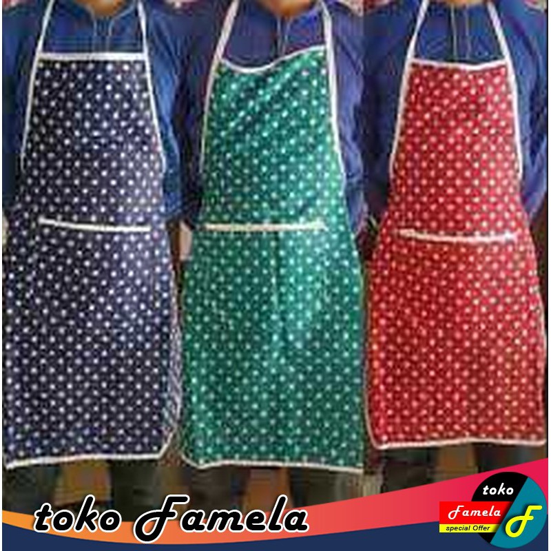 Celemek Masak Kain Motif