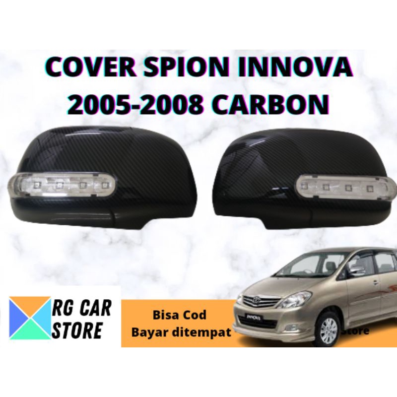 COVER SPION TOYOTA INNOVA 2005-2011 CARBON,BLACK DOFF, CHROME WITH LAMP