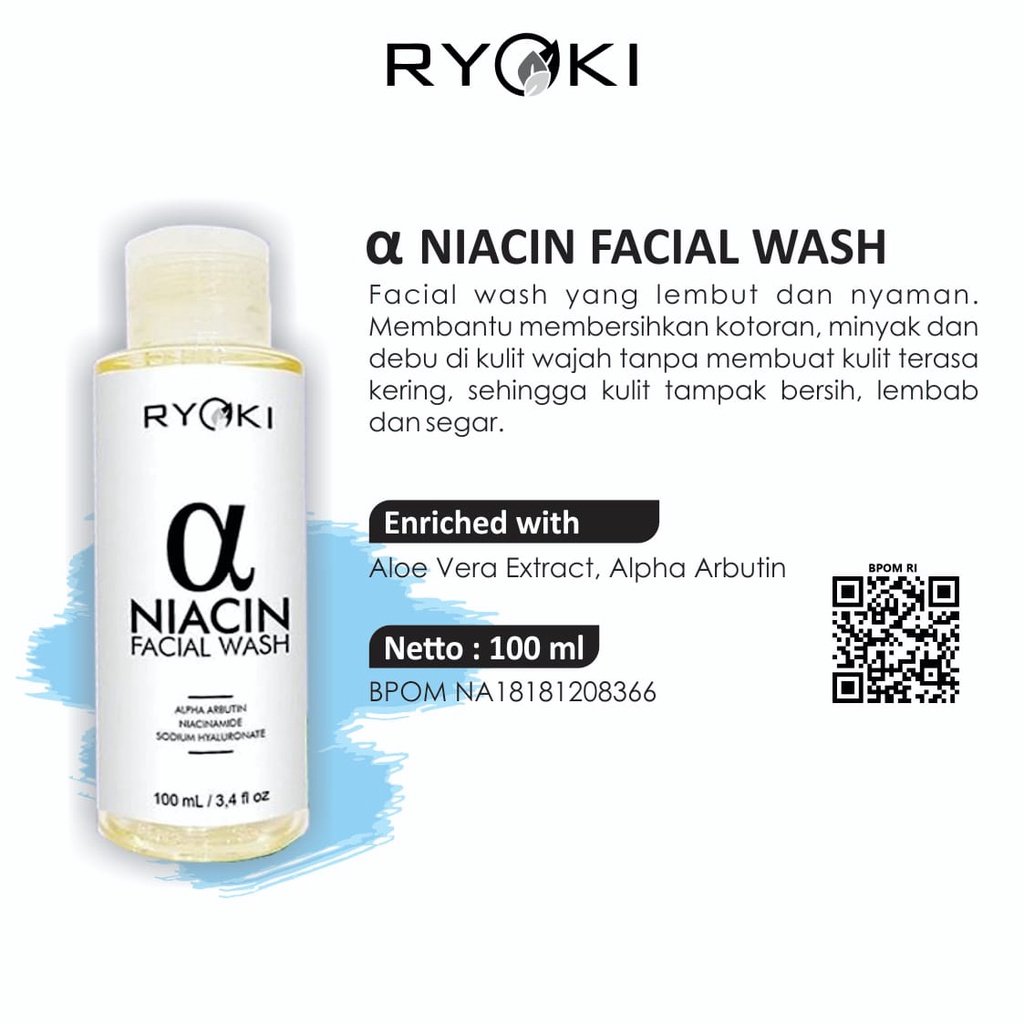 Ryoki Niacin Facial Wash Original BPOM