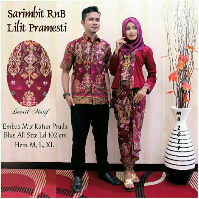 (TERMURAH) COUPLE RnB PRAMESTI / SARIMBIT BATIK MEWAH