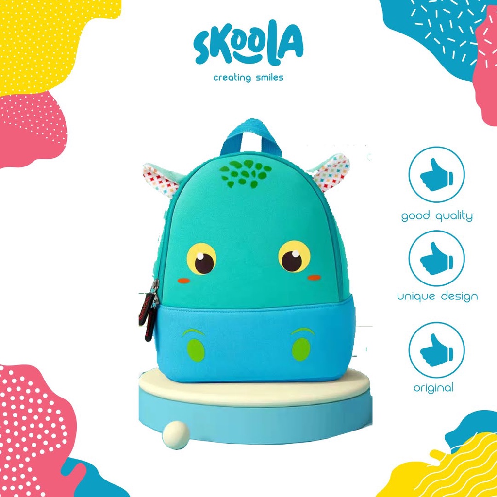 Skoola Tas Ransel Anak Perempuan Laki - Laki PAUD Ransel Lucu Animals - Dobu