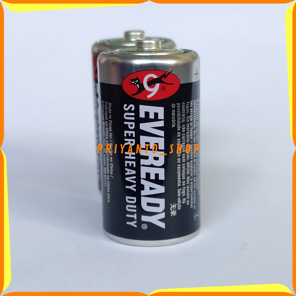 BATERAI EVEREADY SUPER HEAVY DUTY TYPE C UKURAN SEDANG LR14 1.5v