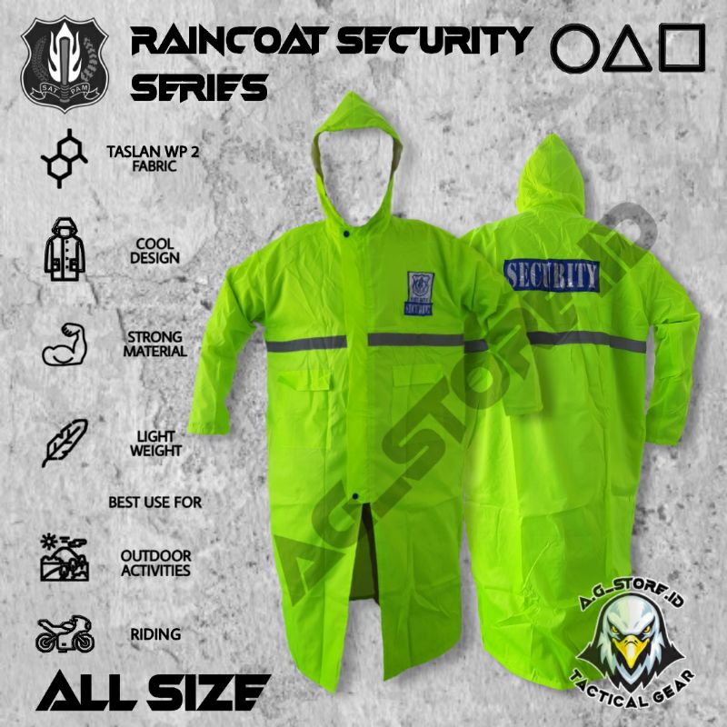 Jas hujan security jubah/jas hujan ponco/mantel jas hujan