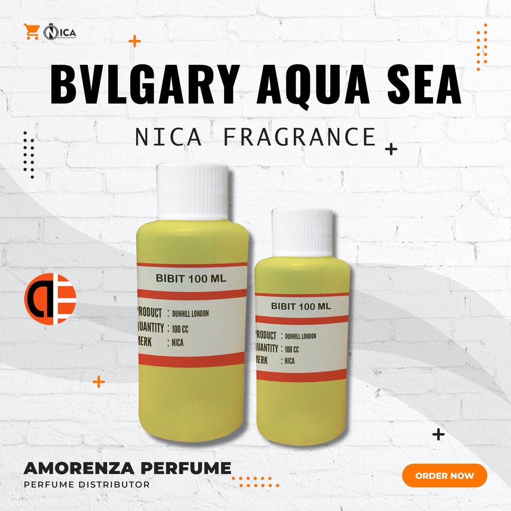 AQUA SEA BIBIT PARFUM NICA 100 ML ORIGINAL 100% MURNI TANPA CAMPURAN / BIBIT PARFUM / BIBIT MINYAK WANGI / PARFUM PRIA TAHAN LAMA ORI / PARFUM WANITA TAHAN LAMA ORI