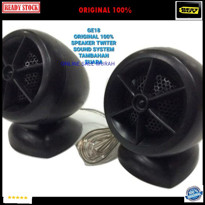 G18 Original 100% speaker piezo tweeter super treble twiter spk mini mobil car audio sound musik suround magnet surround tambahan piezoo pasif suara coil booster G18   sepasang satu set  Bisa DIPAKAI SEGALA JENIS AUDIO  Deskripsi : *Specially quality *Res