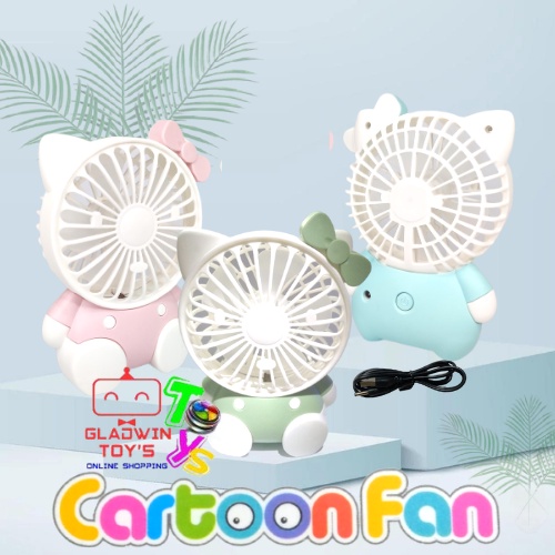 Kipas Angin Gradasi BEAR Viral Mini Portable USB Charge Kipas Angin Genggam Rechargeable Fan 3-Speed