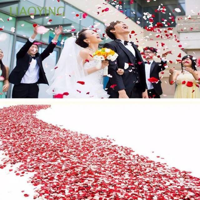 Kelopak bunga mawar bukan asli tabur bunga pengantin