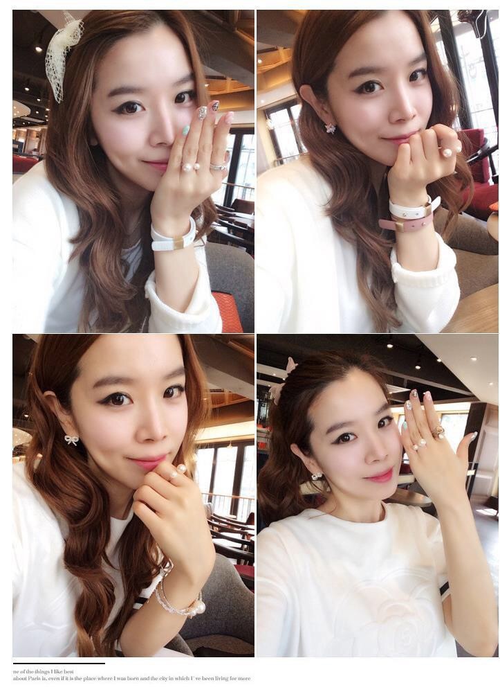 MORYMOSHI C02 Cincin Wanita Mutiara Dua Fashion Korea Aksesoris