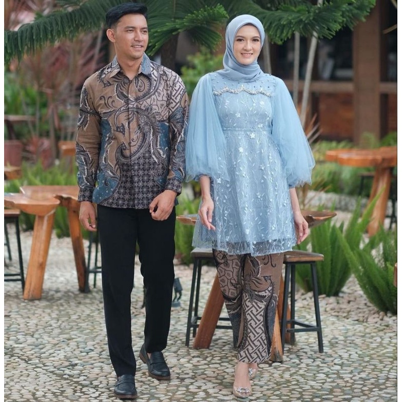 Kebaya batik muslim jumbo terbaru seragaman kebaya muslim kutu baru batik muslim jumbo terbaru sarimbitan kebaya remaja LUNA COUPLE KEBAYA LUNA TUNIK SETELAN KEBAYA WANITA BAJU SARIMBITAN CEWE COWO BAJU KEBAYA DAN BATIK BAJU WISUDA WARNA SAGE