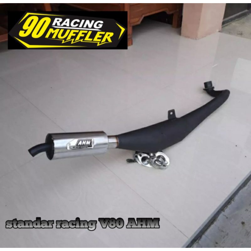 knalpot yamaha v80/v75 standar racing garing kemrincing
