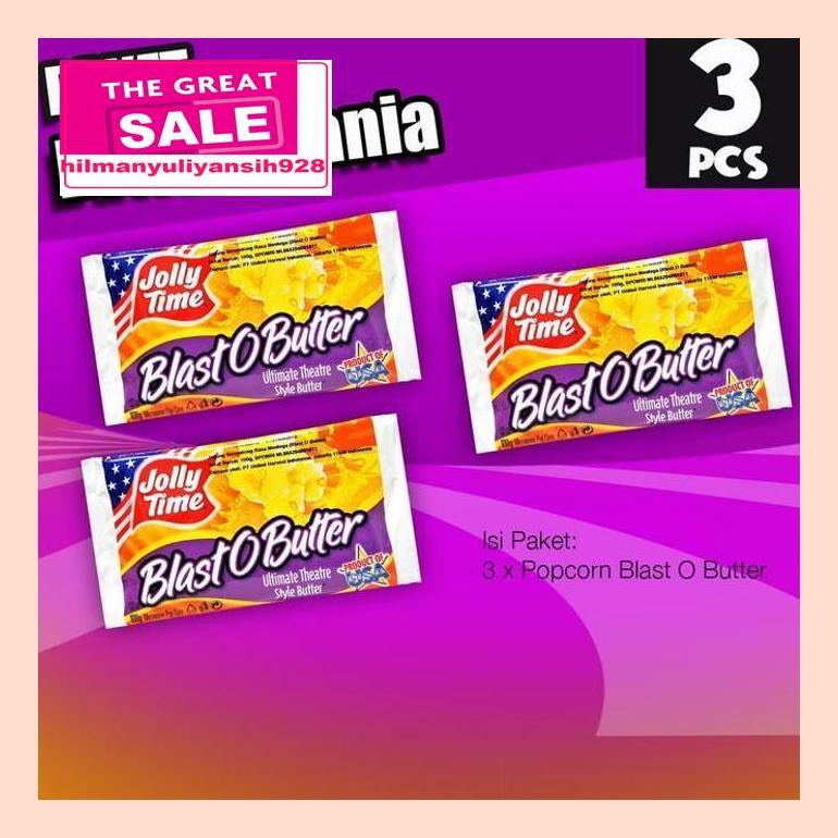 

S50Mra Paket Butter Mania (3Bob) - Jolly Time Mircowave Popcorn Ret05Vh