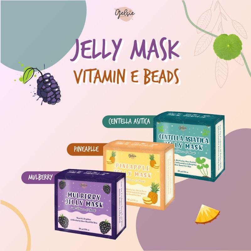 FREE SPATULA - Jelly Mask by Gelsie BPOM Masker Jelly WITH VITAMIN E 50 gr WASH OFF / SLEEPING MASK