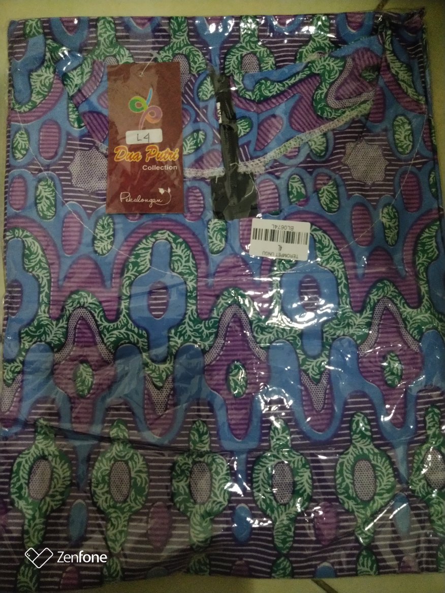 Blouse Atasan Batik Wanita Lengan Trompet 7/8- S-m-l-xl-xxl-3l-4l-5l