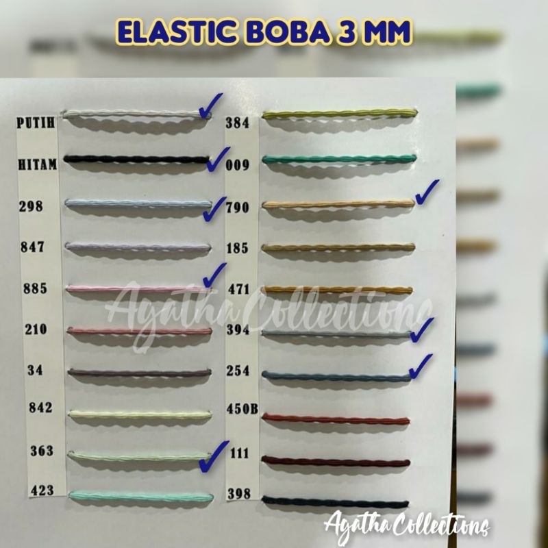 Tali elastis Boba gembul tali masker per 5 meter &amp;10 meter