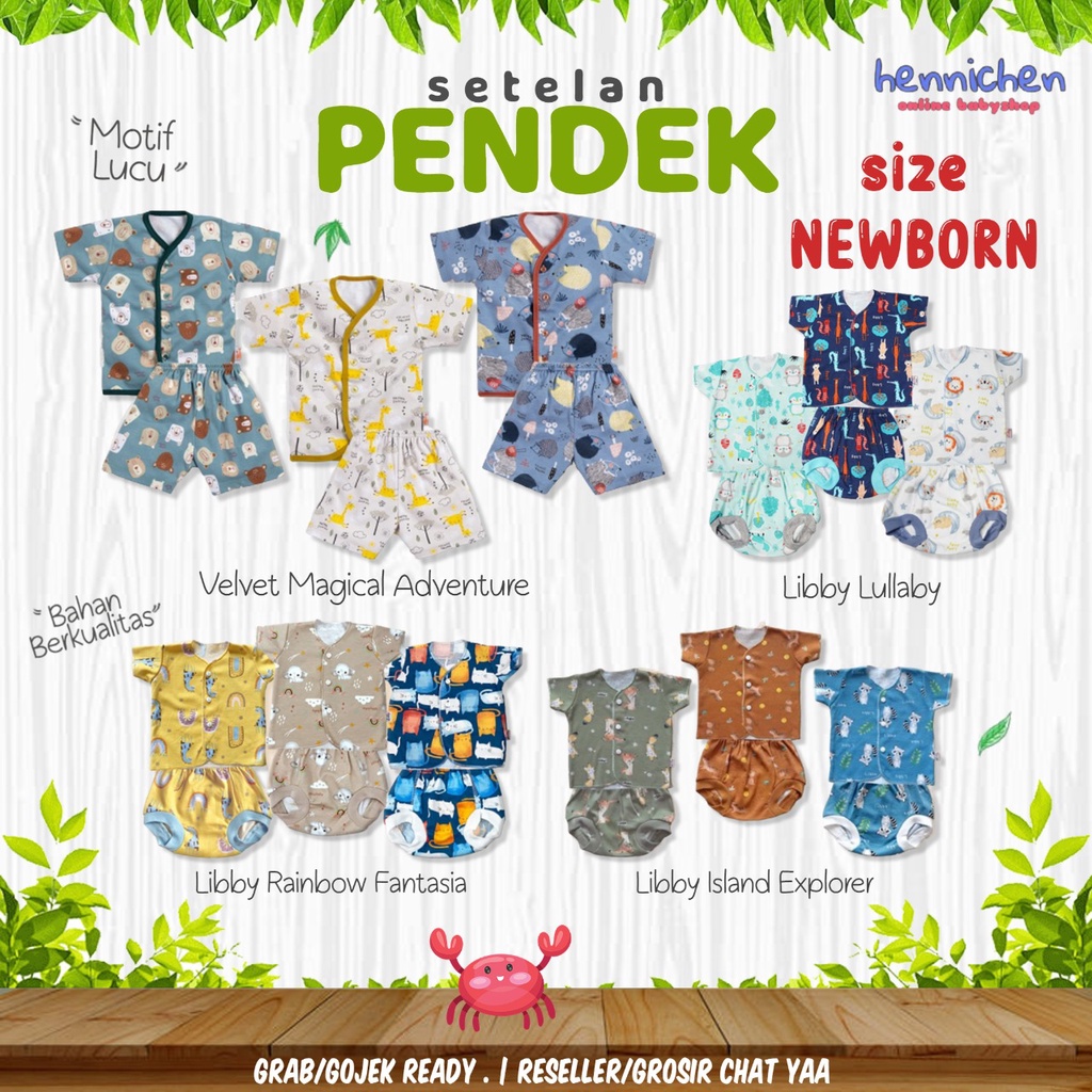 BANYAK MOTIF Velvet Junior Setelan piyama anak PENDEK NEW BORN baju bayi / baju anak