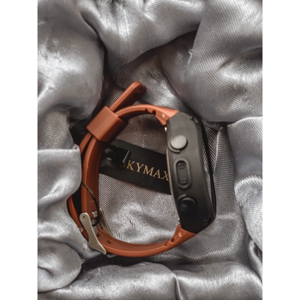 jam tangan SKYMAX coklat  pria gratis gelang dan kalung (dhon store)