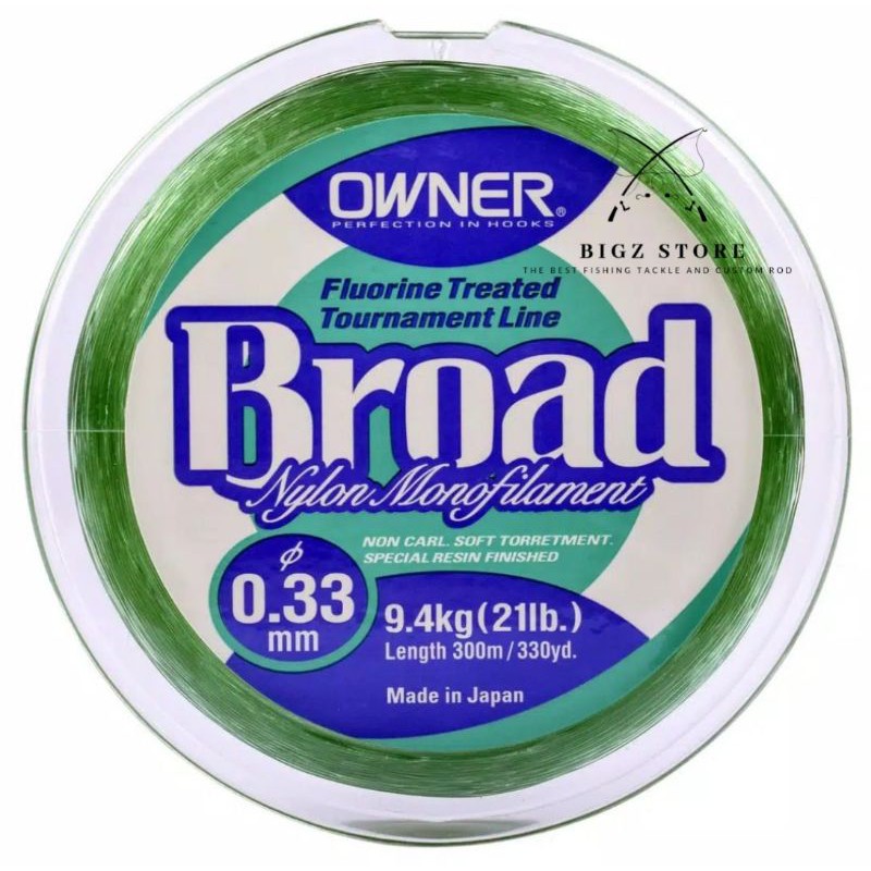 SENAR OWNER BROAD 300 METER NYLON MONOFILAMENT UKURAN 0,24 0,30 0,33 0,37 0,40 0,45 0,50 MM MADE IN 