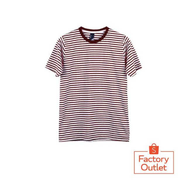  PROMO BAJU  KAOS POLOS  LENGAN PENDEK STRIPE COTTON  