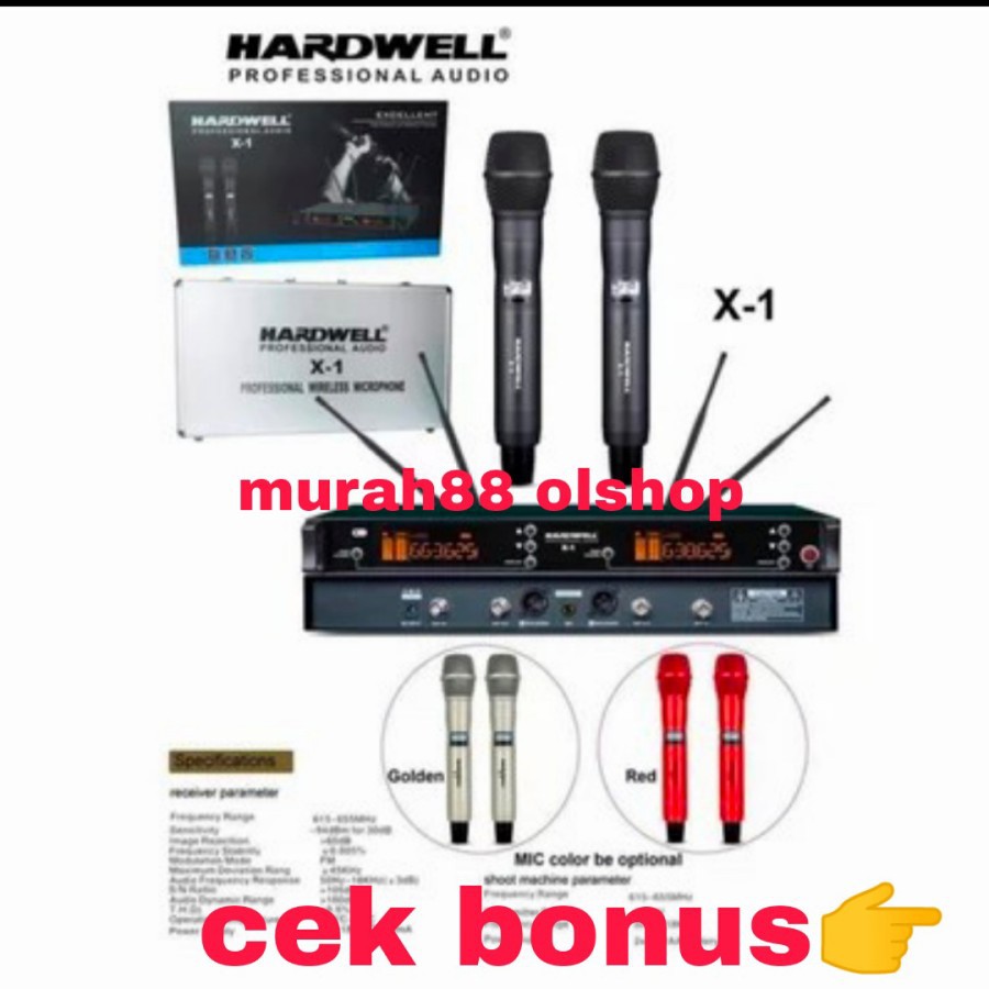 microphone /mic wireless Hardwell x1 original free hard case