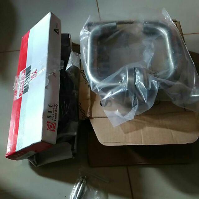 Paket 1 Set Handle Kunci Pintu Rumah Kamar Mandi Pipa Stainless