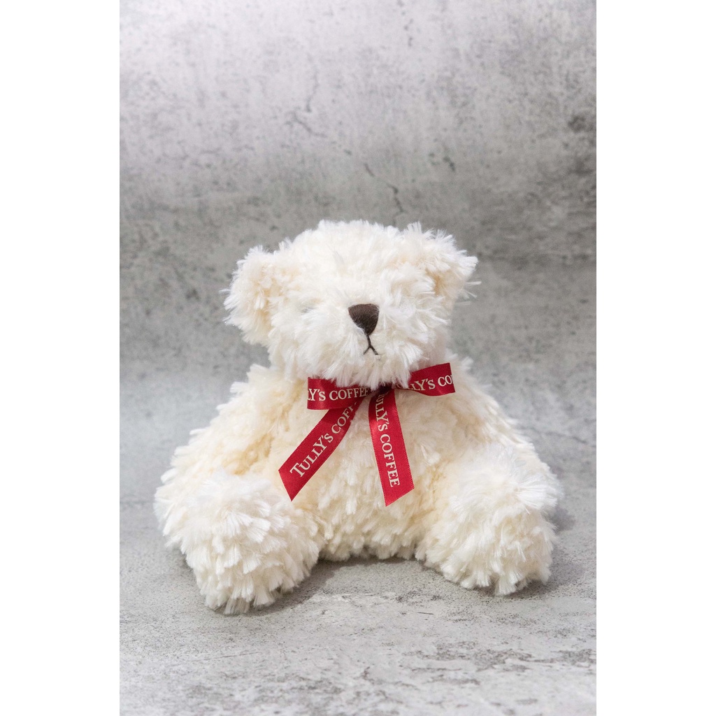 Tully's Coffee Japan 2013 Bearful White Teddy Bear Plush Doll