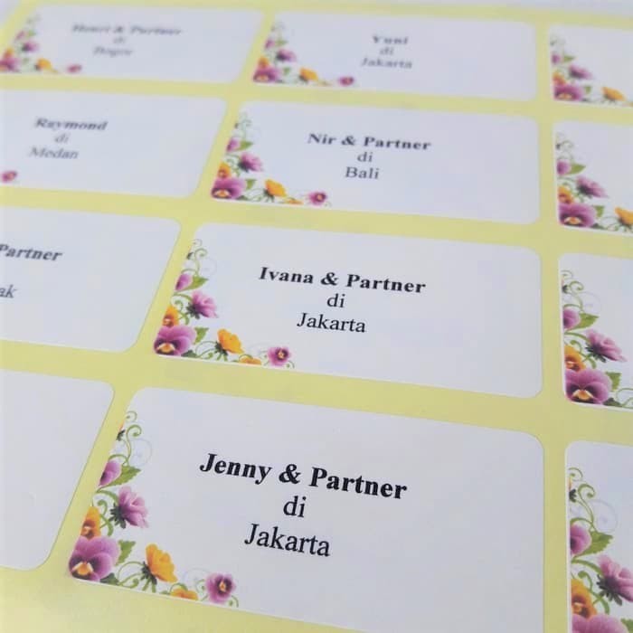 

jasa cetak / print Label nama Undangan tom & jerry 103 motif
