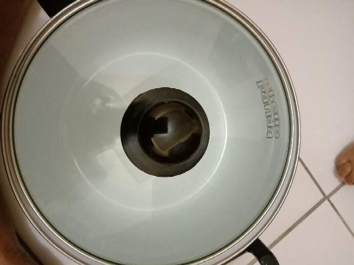 Panci Enamel 22cm Tutup Kaca Hello Panda Maspion