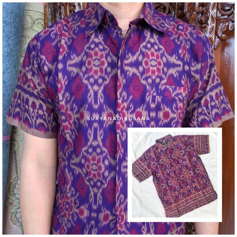 Baju Endek Pria Murah | Kemeja Endek Bali (FURING)